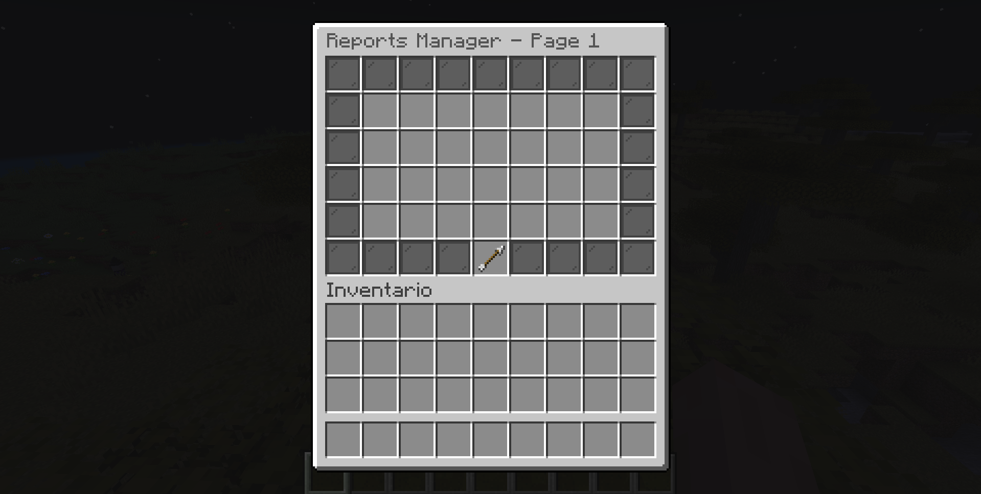 Interactive reports menu